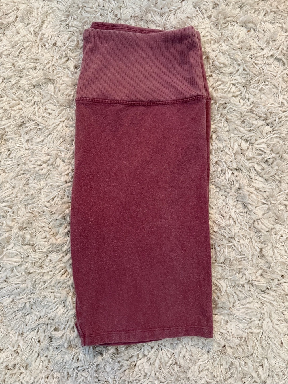 Women’s High-Waist Bike Shorts - Burgundy